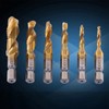 6pcs HSS Countersink Tap Drill Bit Set Metric Thread Tap