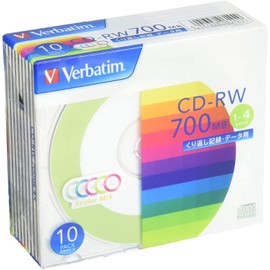 Verbatim Japan SW80QM10V1 Recording CD-RW 700MB 10 Disc Two-Tone Disc 1-4x Speed