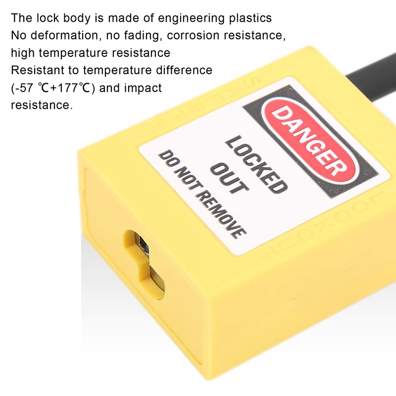 FILFEEL Lockout Lock, 38mm Nylon Industrial Site Security Padlock Security