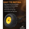 2 Pack 15x6.00-6 Tubeless Lawn Mower Tires, 3" Offset Hub,