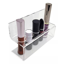Acrimady Exhibidor De Labiales En Acrílico, 3mm (5 Espacios) 5 Piezas