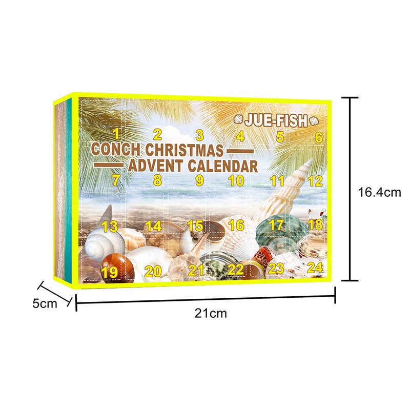Christmas Countdown Advent Calendar 24 Pcs Shell Toys 2022 Conch