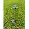 Set of 2 Clear Acrylic Dolphin Solar Power Outdoor Garden