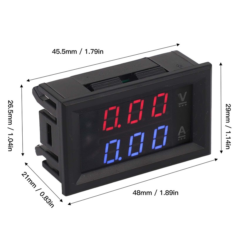 Voltage Current Meter Digital Voltmeter Ammeter Volt Tester Amp Detector