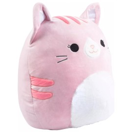Squishmallows PAULITA 16" Pink Tabby Cat Soft Plush Large Genuine 190258