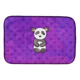Caroline's Treasures BB7375DDM Polkadot Panda Bear Watercolor Dish Drying Mat Absorbent Dish Drying Mat Pad for Kitchen Counter Dish Drainer Mat for Countertop, 14 x 21", Multicolor