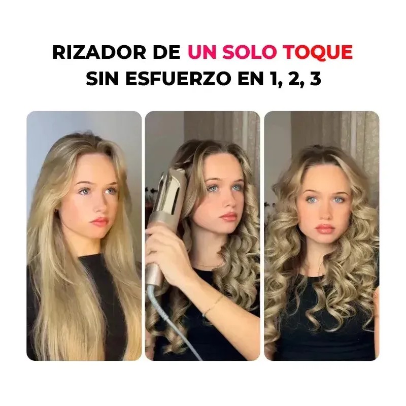Rizador Ferro Enchinador Automático Electrico Tymo Curlpro Plus Dorado