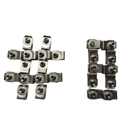 #8-32 Stainless Steel U -Style Clip-On Nut,U-Type Fasteners (Pack of 50)