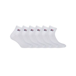 Fila Men's FI/AM/LOWX6 Sport Socks, White, 39/42 (Pack of 6)