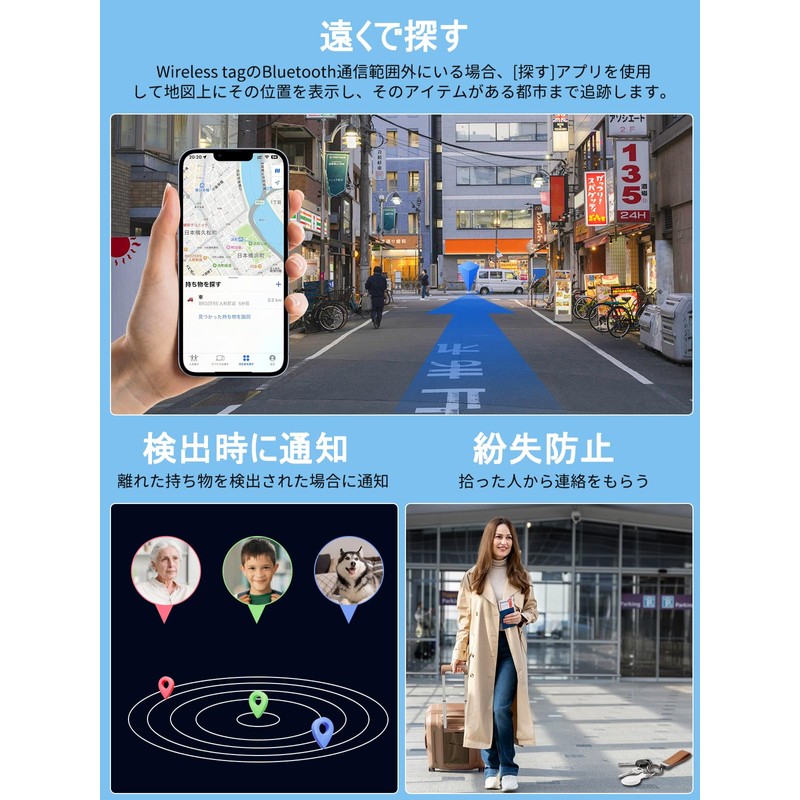 OUNEYTO Air Tag, Apple Lost Prevention Tag, Ultra Thin GPS