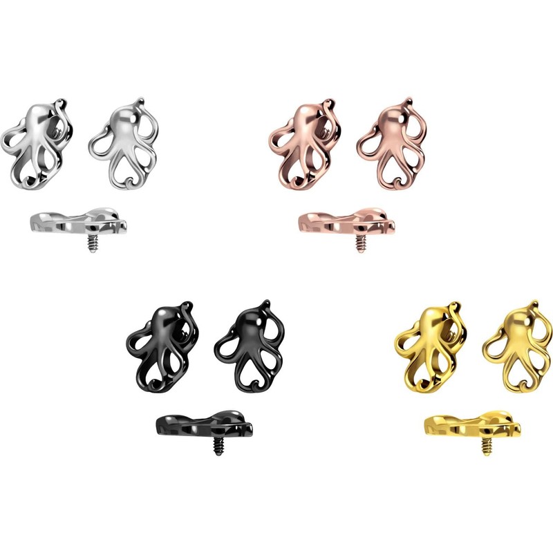 PIERCINGLINE Titanium Screw Attachment with External Thread 0.9 mm Octopus