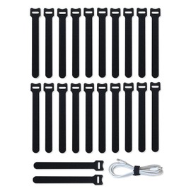 50pcs 4 Inch Cable Ties for Charging Cords, Wire Ties, Cord Ties, Cable Straps, Reusable, Adjustable, Heavy Duty, Self-Locking, Black