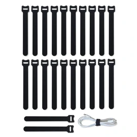 50pcs 4 Inch Cable Ties for Charging Cords, Wire Ties, Cord Ties, Cable Straps, Reusable, Adjustable, Heavy Duty, Self-Locking, Black
