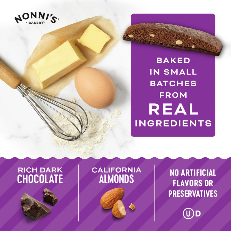 Nonni's, Dark Chocolate Almond Biscotti, 6.88 Ounce