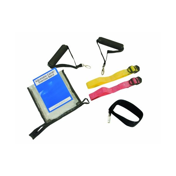 CanDo 10-3233 Adjustable Exercise 2 Band Kit, Yellow/Red