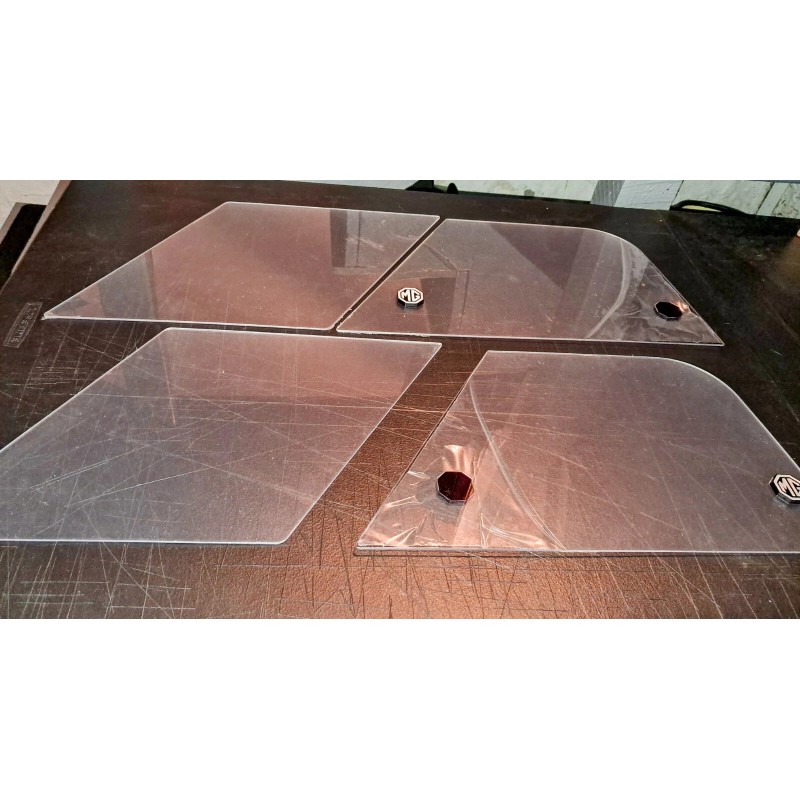 DAXCNC MGA SIDE CURTAIN SLIDING WINDOWS SET 1956-1962 CLEAR 10