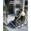 2FT Portable Wheelchair Ramp, Aluminum Folding Handicap Ramp with Handle,
