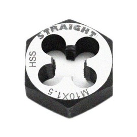 STRAIGHT 18-8105 HSS Dice, M10 x 1.5