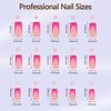 Misssix XBASICTIPS French Tip Press On Nails, 300Pcs Red French