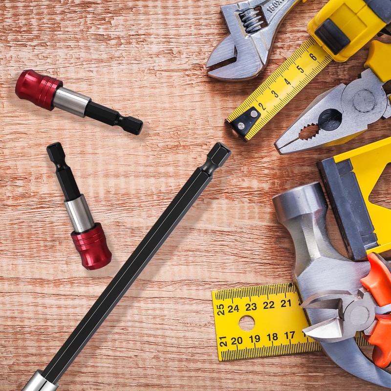 12 PCS Drill Bit Extension Magnetic Drill Extension Bit Holder