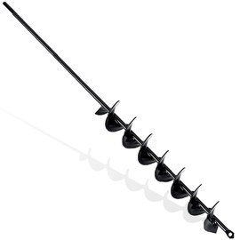 TCBWFY 2x32 Inch Auger Drill Bit for Planting - Long Handle Easy Planter Garden Auger - Bulb & Bedding Plant Augers - Post Hole Digger for 3/8”Hex Drive