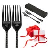 EDATOFLY 2 Pieces Fork with Engraving I Forking Love You,