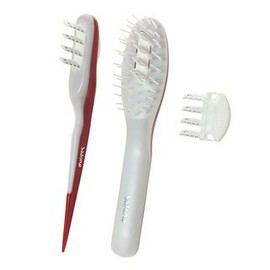 Salone Hair Cutting Brush & Hair Cutting Comb Set (Red)