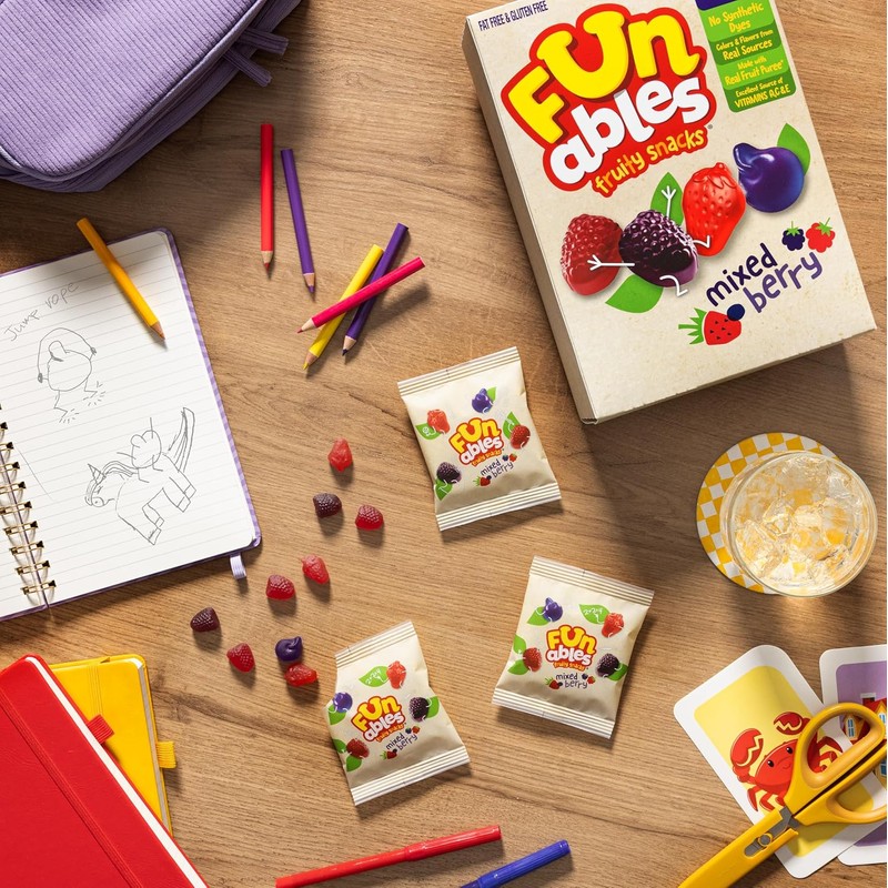 Funables Fruity Snacks, Mixed Berry Flavored Snacks, 0.8 oz 22