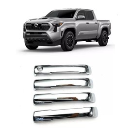 Triple Chrome Plated Door Handle Outer Trim Piece Cover Overlay Compatible with All New 2024 Tacoma Tundra