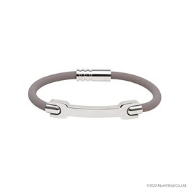 A-ITEM 静電気除去ブレスレット 18cm 20cm シリコン 磁気 ゲルマニウム 最強 チタン 健康 おしゃれ シンプル (20cm, ブラウン)