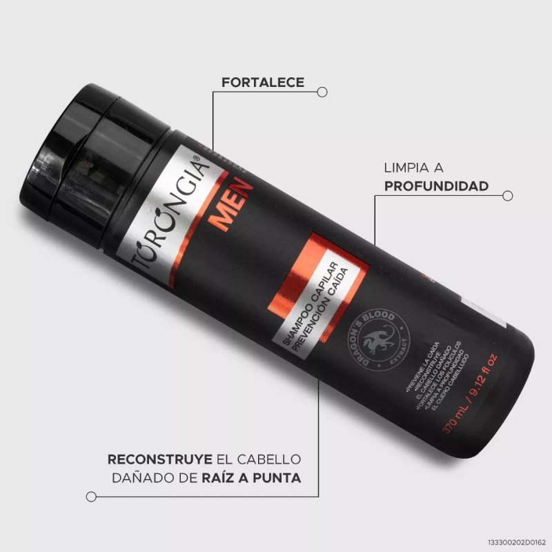 Torongia Shampoo Capilar Prevención Caída Para Hombre 370ml Torongia