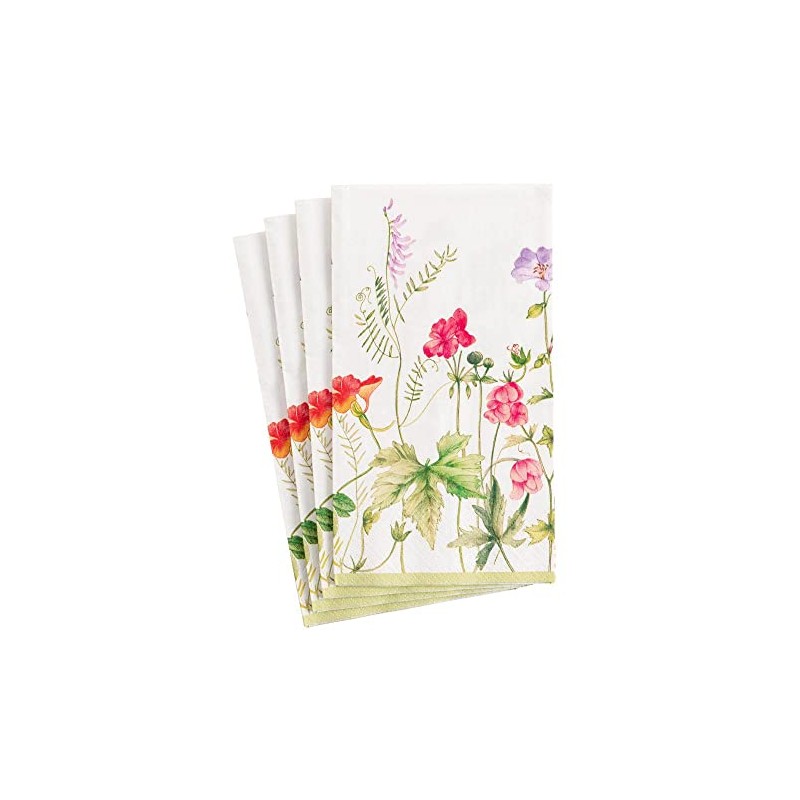 Caspari French Floral Paper Guest Towel Napkins - 60 Count