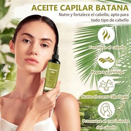 Batana Oil, Aceite de Batana, Aceite para Cabello 100ml 2PCS Fortalece el Cabello,Reduce la Rotura,Elimina Puntas Abiertas y Nutre el Cabello,Cuidado 