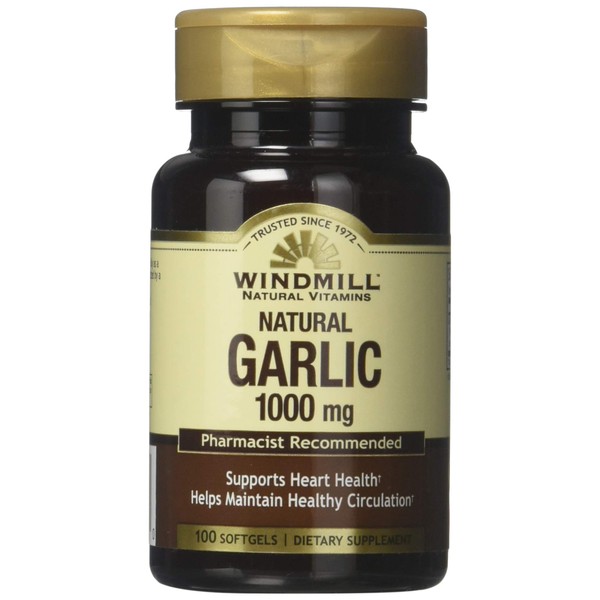 Windmill Odorless Garlic Oil 1000 mg Soft gels - 100