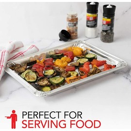 9.63 X 13 in Aluminum Pans - Aluminum Pans Without LIDS - Disposable FOIL DRIP Pans - DRIP Pans for Outdoor Grill – BBQ Grill Grease Tray - Aluminum FOIL Grill Accessories – 15 Pack -