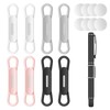 Aecsze 8 Pack Magnetic Pen Holder for Refrigerator, Silicone Magnetic