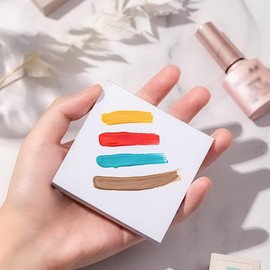 50 Sheets Disposable Nail Art Palette Papers, Double Side Gel Nail Polish Palette Paper, Portable Waterproof Nail Art Drawing Makeup Palette Nail Polish Color Mixing.2.9x2.9 Inch