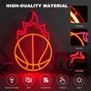 WIOSOUL Basketball Neon Sign Fire Basketball LED Neon Light Dimmable