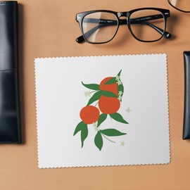 Azeeda 2 x 'Orangen und Blüten ' Mikrofaser-Objektiv- / Brillenreinigungstücher (LC00029121)