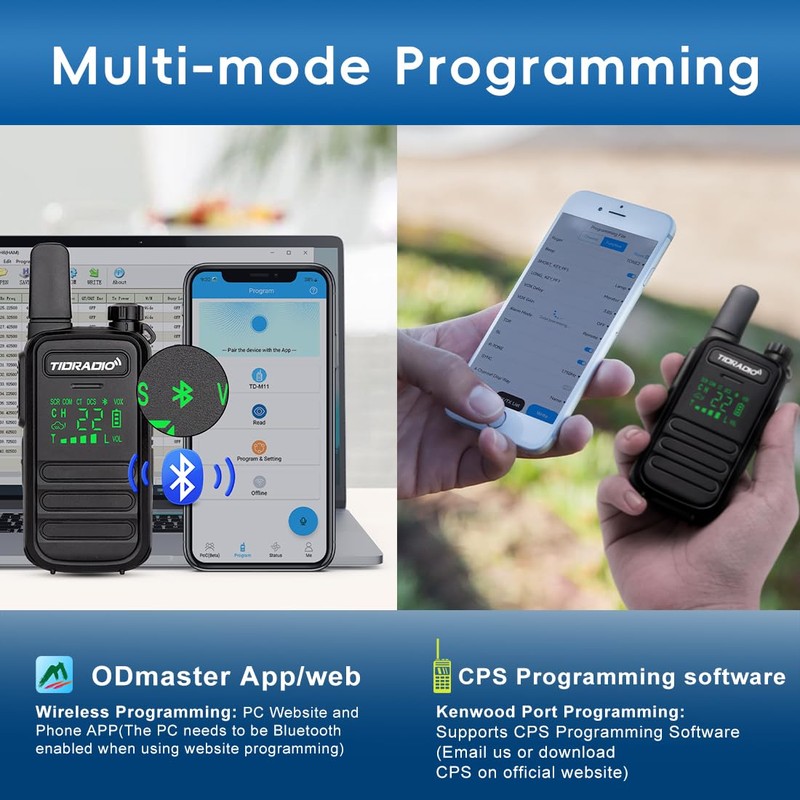 TIDRADIO TD-M11 Walkie Talkies Waterproof IP67 Long Range FRS Two-Way