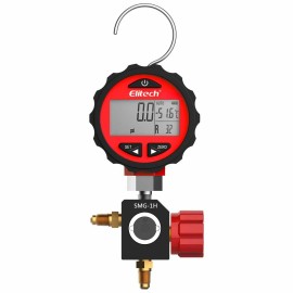 Elitech SMG-1H Refrigeration HVAC Digital Pressure Gauge Single Manifold Gauge