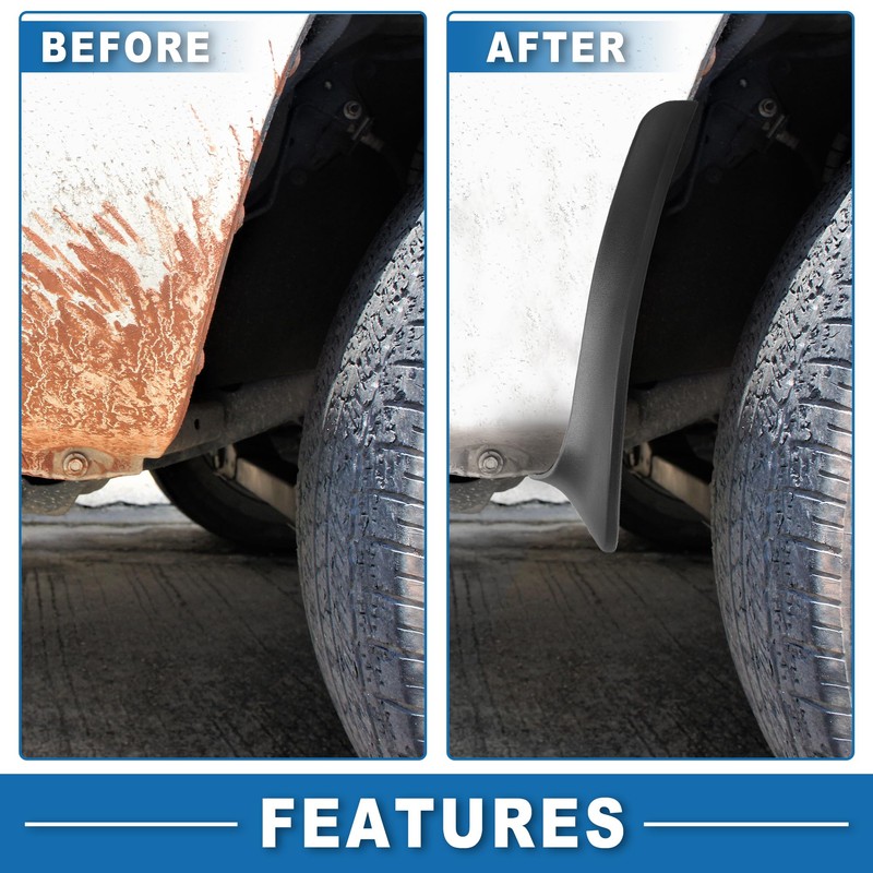 A ABSOPRO Mud Flap Splash Guard with Mount Accessories Front