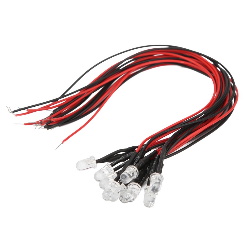 50Pcs Diode Wired Light Emitting Round Head High Brightness In