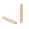 100 Pack 1/4" Wood Dowel Pins Straight Grooved Pins for