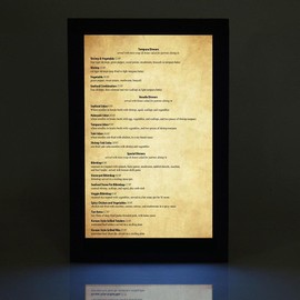 Yescom 8.5"x14inches 1-panel LED Backlit Illuminated Black Leatherette Menu Holder/check Displayer