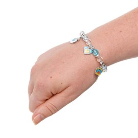 Baker Ross AX827 Swan Princess Bracelet Kits - Pack of 3, Princess Crafts, Swan Ballerina Children’s Party Bag and Stocking Fillers and Gifts, Silver,White