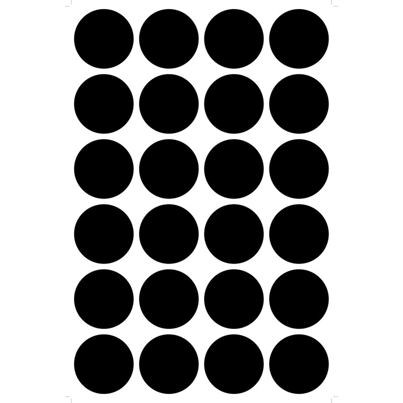 Wallies Peel and Stick Black Chalkboard Dots, Set of 24