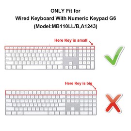 HRH Ombre Pink Silicone Keyboard Skin Cover for iMac Wired USB Full Size Keyboard with Numeric Keypad A1243(G6 MB110LL/B and MB110LL/A)