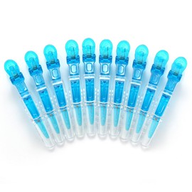 10pcs/set Multicolor Croc Clips Transparent Plastic Hairdresser Clips Hair Styling Sectioning Barrettes Non Slip Alligator Clips Salon DIY Accessories Hairpins for Women and Girls(10pcs-Blue)