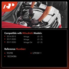 A-Premium Iridium Platinum Bujías compatibles con Mitsubishi Mirage 2014-2015/2017-2020, 1.2L, paquete de 3